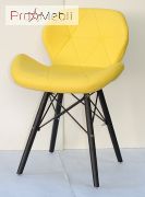Стул Invar ВК ЭкоКожа желтый 12 Onder Mebli