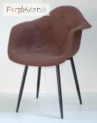 Стілець Leon Soft Вискоза Metal BK коричневий К-10 Onder Mebli