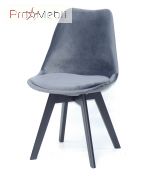 Стілець Milan Soft Оксамит BK сірий B-3 Onder Mebli