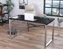 Письмовий стіл Q-135-36 сріблястий Loft Design