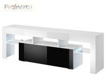 ТВ тумба 138 Toro білий матовий/чорний глянець Cama
