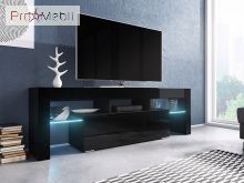 ТВ тумба 138 Toro чорний матовий/чорний глянець Cama