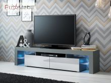 ТВ тумба Solo сірий матовий/білий глянець Cama