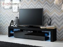 ТВ тумба Solo чорний матовий/чорний глянець Cama