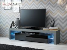 ТВ тумба Solo сірий матовий/чорний глянець Cama
