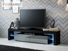 ТВ тумба Solo чорний матовий/сірий глянець Cama