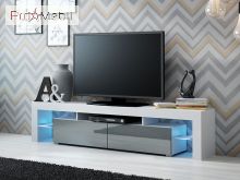 ТВ тумба Solo білий матовий/сірий глянець Cama