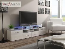 ТВ тумба Evora білий матовий/білий глянець Cama