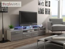 ТВ тумба Evora білий матовий/сірий глянець Cama