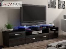 ТВ тумба Evora венге/чорний глянець Cama