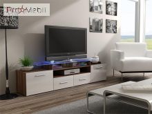 ТВ тумба Evora слива/білий глянець Cama