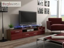 ТВ тумба Evora слива/бордовий глянець Cama