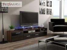 ТВ тумба Evora слива/чорний глянець Cama