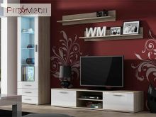 Вітрина S-1 Soho дуб сонома/білий глянець Cama