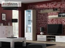 Вітрина S-1 Soho дуб сонома/білий глянець Cama