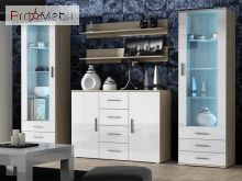 Вітрина S-1 Soho дуб сонома/білий глянець Cama