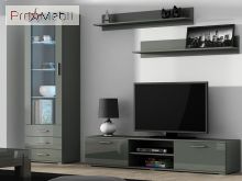 Витрина S-1 Soho серый матовый/серый глянец Cama