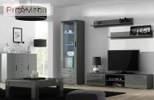 Витрина S-1 Soho серый матовый/серый глянец Cama