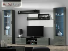 Витрина S-1 Soho серый матовый/серый глянец Cama