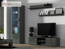 Витрина S-1 Soho серый матовый/серый глянец Cama