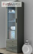 Витрина S-1 Soho серый матовый/серый глянец Cama