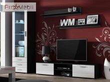 Витрина S-1 Soho черный матовый/белый глянец Cama