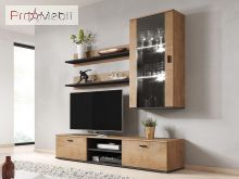 Вітрина навісна S-2 Soho дуб лефкас/чорний Cama