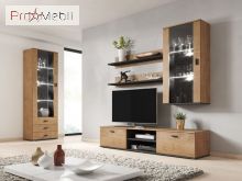 Вітрина навісна S-2 Soho дуб лефкас/чорний Cama