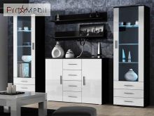 Комод Soho/Uni Soho чорний матовий/білий глянець Cama