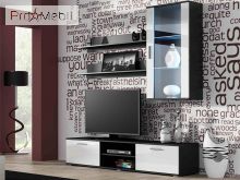 ТВ тумба S-3 180 Soho черный матовый/белый глянец Cama
