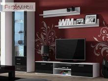 Гостиная Soho 1 белый матовый/черный глянец Cama