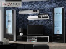 Гостиная Soho 4 белый матовый/черный глянец Cama