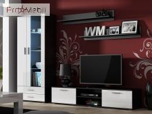 Гостиная Soho 8 черный матовый/белый глянец Cama