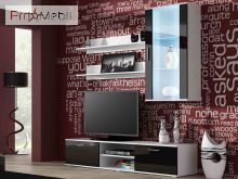 Гостиная Soho 5 белый матовый/черный глянец Cama