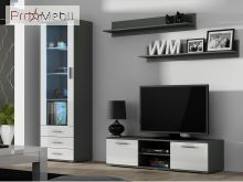 Гостиная Soho 7 серый матовый/белый глянец Cama