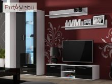 Гостиная Soho 11 белый матовый/черный глянец Cama