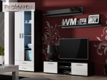 Гостиная Soho 11 черный матовый/белый глянец Cama