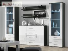 Гостиная Soho 3 серый матовый/белый глянец Cama