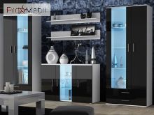 Вітальня Soho 10 білий матовий/чорний глянець Cama