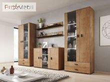 Вітальня Soho 10 дуб лефкас/чорний Cama