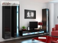 Витрина навесная 180 New Vigo черный матовый/черный глянец Cama