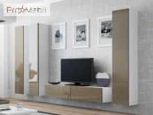 Пенал навесной 180 Vigo белый матовый/латте глянец Cama
