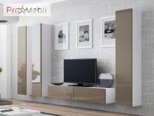 Пенал навесной 180 Vigo белый матовый/латте глянец Cama