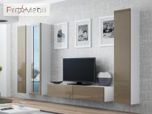 Пенал навесной 180 Vigo белый матовый/латте глянец Cama