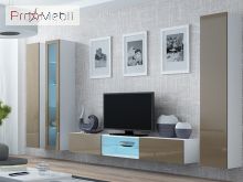 Пенал навесной 180 Vigo белый матовый/латте глянец Cama