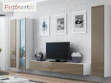 Пенал навесной 180 Vigo белый матовый/латте глянец Cama