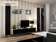 Пенал навесной 180 Vigo белый матовый/черный глянец Cama
