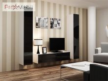 Пенал навесной 180 Vigo белый матовый/черный глянец Cama