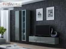 Пенал навесной 180 Vigo серый матовый/серый глянец Cama