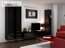 Пенал навесной 180 Vigo черный матовый/черный глянец Cama